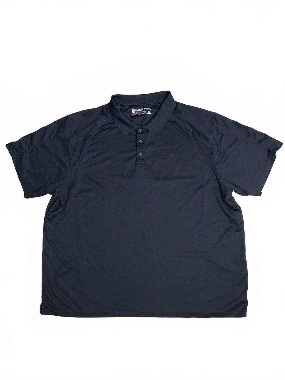Ariat Tek Heat Series Men's Black Short Sleeve Polo Shirt Size 3XL